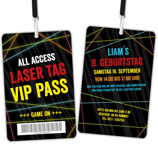 Lasertag-Einladungen-Kindergeburtstag-Backstage-Pass