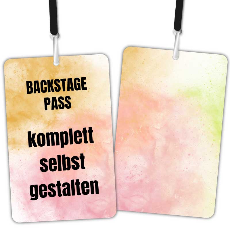 Backstage Pass komplett selbst gestalten